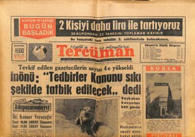 Tercüman Gazetesi 20 Eylül 1962 - Mercanda İnfilak Oldu , Bir Kız İşçi Diri Diri Yanarak Öldü GZ90939 - 1
