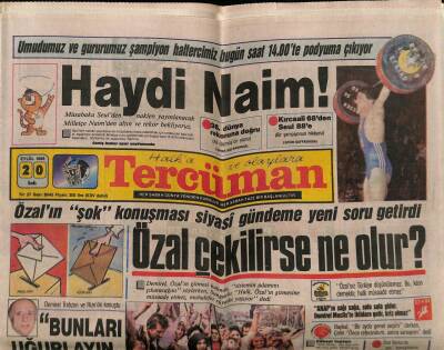 Tercüman Gazetesi 20 Eylül 1988 - Bülent Ersoy Mahkum Oldu GZ67098 - 2