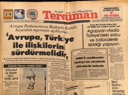 Tercüman Gazetesi 20 Haziran 1981 - Avrupa , Türkiye İle İlişkilerini Sürdürmelidir GZ69905 - 2