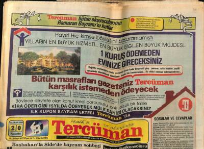Tercüman Gazetesi 20 Haziran 1985 - Doğum Günü Hediyesi GZ54101 - 1