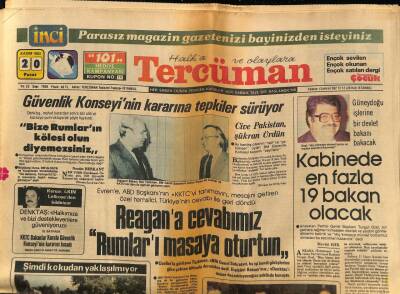 Tercüman Gazetesi 20 Kasım 1983 - Güvenlik Konseyinin Kararına Tepkiler Sürüyor GZ70798 - 2