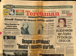 Tercüman Gazetesi 20 Kasım 1983 - Güvenlik Konseyinin Kararına Tepkiler Sürüyor GZ70798 - 1