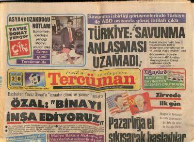 Tercüman Gazetesi 20 Kasım 1985 - Yılbaşı Ekranında Dansöz Ve Arabesk Yok * Zeki Müren - Emel Sayın - Muazzez Abacı GZ90450 - 1