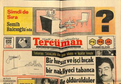 Tercüman Gazetesi 20 Mart 1969 - Yeni TRT Kanununun Esasları Dün Belli Oldu - Mihri Belli Tevkif Edildi GZ123517 - 1