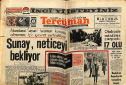 Tercüman Gazetesi 20 Mart 1972 - İdamların Siyasi İstismar Konusu Olmaması İçin Gayret Sarfediliyor GZ67570 - 1