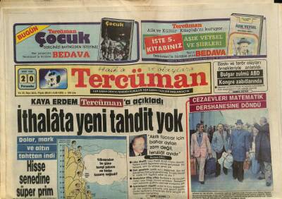 Tercüman Gazetesi 20 Mart 1986 - Cezaevleri Matematik Dershanesine Döndü GZ74599 - 1