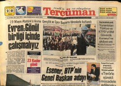 Tercüman Gazetesi 20 Mayıs 1983 - Evren Gönül Birliği İçinde Çalışmalıyız GZ69974 - 2