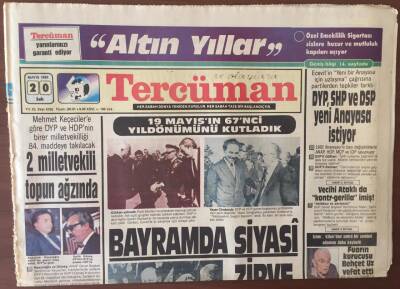 Tercüman Gazetesi 20 Mayıs 1986 - 19 Mayısın 67ncı Yıldönümü Kutladık GZ6820 - 2