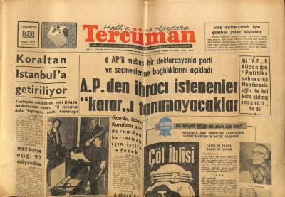 Tercüman Gazetesi 20 Nisan 1963 - Özarda , İdare Kurulunu Zor Durumdan Kurtarmak İçin İstifa Edecek GZ70824 - 1
