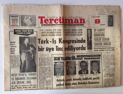 Tercüman Gazetesi 20 Nisan 1968 - Ruslar Ilgaza ,Boğaza, Metro Teklifi Yaptı GZ11332 - 2