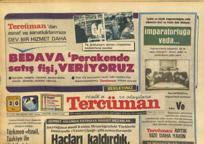 Tercüman Gazetesi 20 Nisan 1982 - Arjantin Savaş Hazırlığını Yoğunlaştırdı - Ümit Besenin Islak Mendilden Şikayeti Var GZ127197 - 1