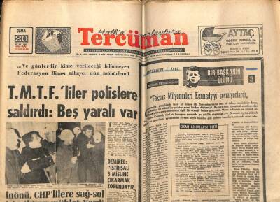 Tercüman Gazetesi 20 Ocak 1967 - Kennedy, Bir Başkanın Ölümü GZ54180 - 1