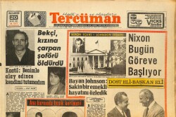 Tercüman Gazetesi 20 Ocak 1969 - Türkan Şoray, Yılda 800 Bin Gelir - Beyaz Saray Eski Başkan Johnson'u Uğurlarken Yeni Başkan Nixon'u Karşılayacak GZ146395 - 1