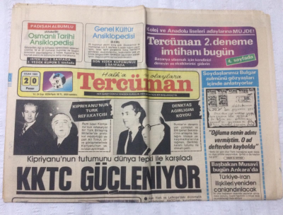 Tercüman Gazetesi 20 Ocak 1985 - KKTC Güçleniyor - GZ17181 - 2