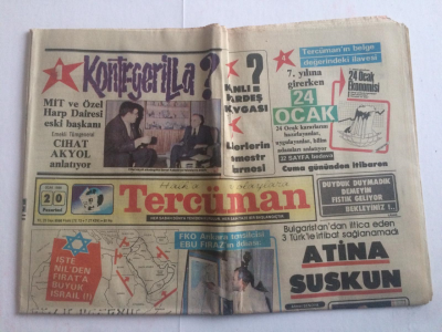 Tercüman Gazetesi 20 Ocak 1986 - İsrailin Türkiyede Gözü Var - GZ15132 - 2