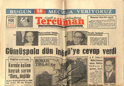 Tercüman Gazetesi 20 Şubat 1963 - Gümüşpala İnönüye Cevap Verdi GZ53891 - 1