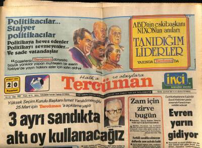 Tercüman Gazetesi 20 Şubat 1984 - Türkiye Barolar Birliği Başkanlığına Teoman Evren Seçildi GZ65944 - 2