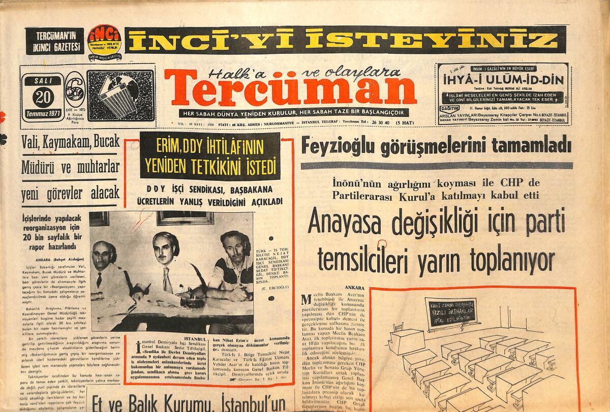 Tercüman Gazetesi 20 Temmuz 1971 - Boğaz Köprüsü Çevre Yolu İçin 92 Hanelik Gecekondu Yıkıldı - Boğaz'da Çadırlı Mahalle Kuruldu GZ141548 - 1