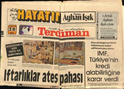 Tercüman Gazetesi 20 Temmuz 1979 - Tarsusda Dün Bir Gazete Bayii Öldürüldü GZ114614 - 1