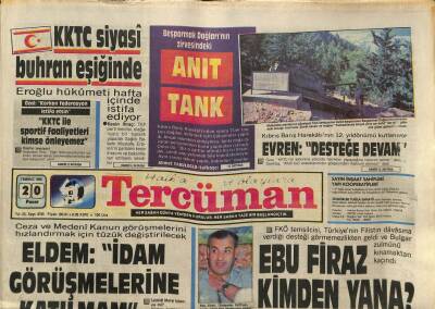 Tercüman Gazetesi 20 Temmuz 1986 - Kuzey Amerika Müslümanlar Birliği de Mazlumların Yanında GZ83258 - 1