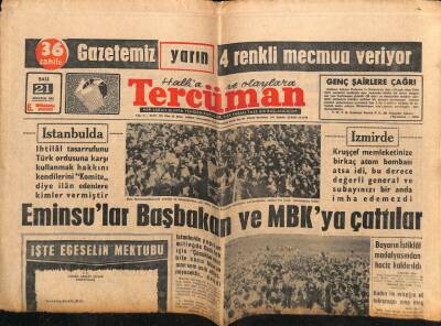 Tercüman Gazetesi 21 Ağustos 1962 - Gümüşpala Manisada İnönünün Affı Neden Çıkarmadığını Açıkladı GZ70140 - 2