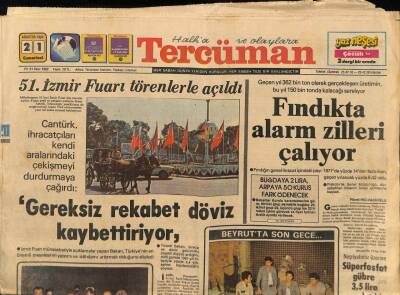 Tercüman Gazetesi 21 Ağustos 1982 - Fındıkta Alarm Zilleri Çalıyor GZ82612 - 1