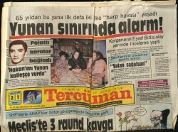 Tercüman Gazetesi 21 Aralık 1986 - Yunan Sınırında Alarm ! GZ65253 - 2