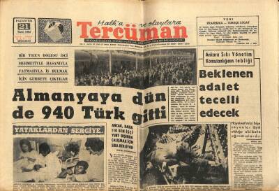 Tercüman Gazetesi 21 Ekim 1963 - Danimarka Okul Gemisi Geldi - Murat Alptekin Toprağa Verildi GZ123457 - 1