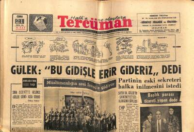 Tercüman Gazetesi 21 Ekim 1966 - Gülek Bu Gidişle Erir Gideriz Dedi GZ54361 - 1