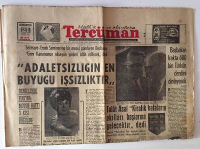 Tercüman Gazetesi 21 Ekim 1967 - Başbakan Irakta 600 Bin Türkün Derdini Dinleyecek GZ11340 - 2
