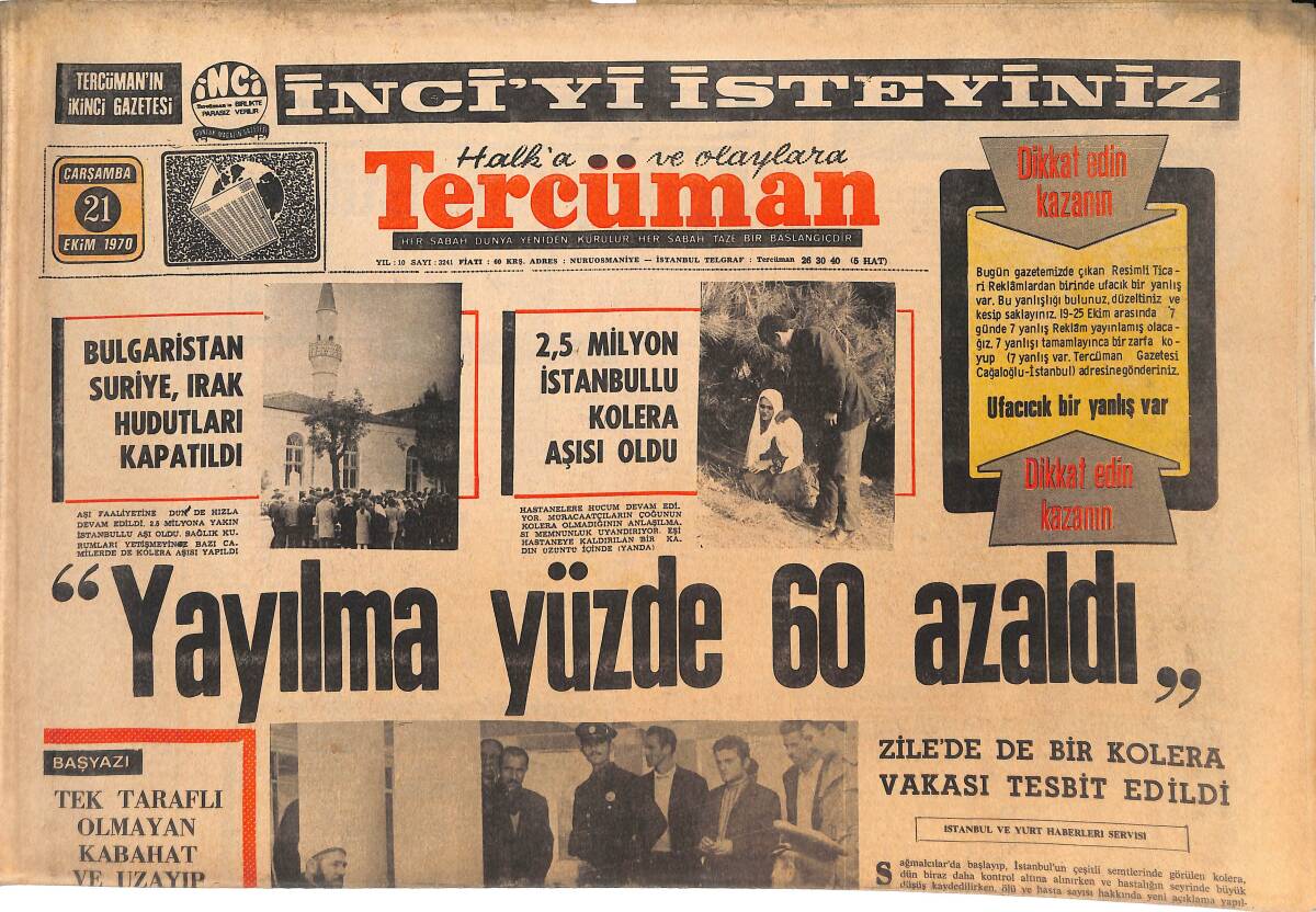 Tercüman Gazetesi 21 Ekim 1970 - AP Büyük Kongresi Bugün Toplanıyor! - Göztepe Cornik'e Çare Arıyor! GZ144964 - 1