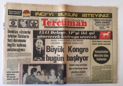 Tercüman Gazetesi 21 Ekim 1974 - APnin Büyük Kongresi Bugün Başlıyor Demirele Karşı Prof Orhan Oğuz Ve Ünat Demir Resmen Adaylıklarını Koydu GZ11154 - 1
