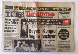 Tercüman Gazetesi 21 Ekim 1974 - Büyük AP Kongresi Bugün Başlıyor GZ11158 - 1