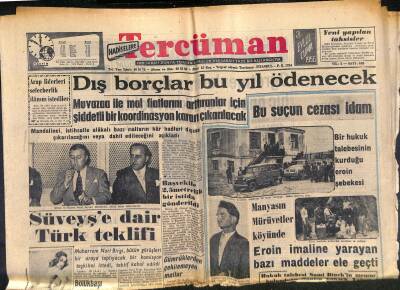 Tercüman Gazetesi 21 Eylül 1956 - Çırağan Otel Haline Getiriliyor - Süveyşe Dair Türk Teklifi GZ118941 - 1