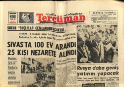 Tercüman Gazetesi 21 Eylül 1967 - Sivasta 100 Ev Arandı 25 Kişi Nezarete Alındı GZ67371 - 2