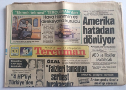 Tercüman Gazetesi 21 Eylül 1984 - Amerika Hatadan Dönüyor - GZ15145 - 1