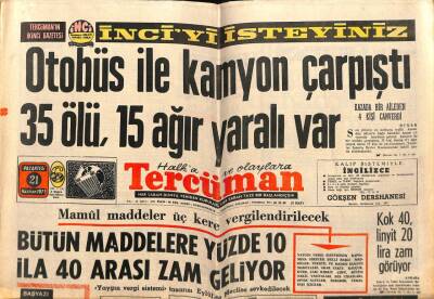 Tercüman Gazetesi 21 Haziran 1971 - Anayasa Tasarısı İçin , İnönü İle Ecevit Aynı Görüşte Değil GZ65734 - 1