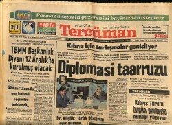 Tercüman Gazetesi 21 Kasım 1983 - Kıbrıs İçin Tartışmalar Genişliyor GZ70800 - 2
