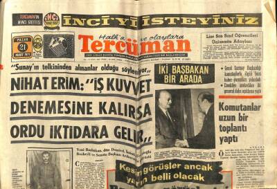 Tercüman Gazetesi 21 Mart 1971 - Batmanda 3 Bin Köylü Miting Yaptı GZ65905 - 2