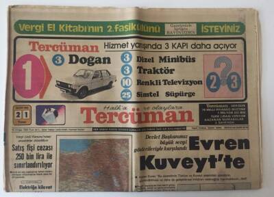 Tercüman Gazetesi 21 Mart 1982 - Yabancıların Hazırladığı Türkiye Haritalarında Çirkin Tahrifler Yapılıyor GZ10623 - 2