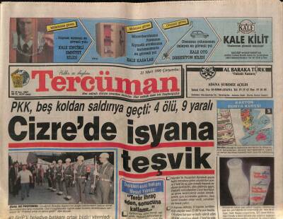 Tercüman Gazetesi 21 Mart 1990 - Uğur Dündarı Çok Üzdük !... GZ74631 - 1