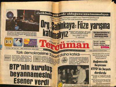 Tercüman Gazetesi 21 Mayıs 1983 - Türk Demokrasisine 3 Parti Daha Katıldı GZ65932 - 2