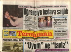 Tercüman Gazetesi 21 Nisan 1988 - Heyelan Ve Sel 15 Ölü GZ65472 - 2