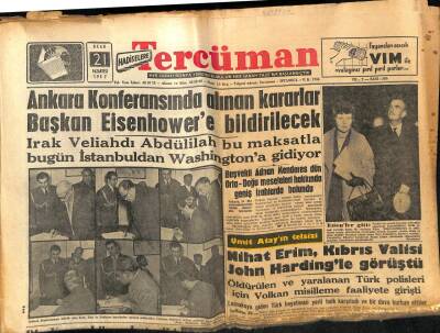 Tercüman Gazetesi 21 Ocak 1957 - Başvekil Adnan Menderes Orta-Doğu Meseleleri Hakkında Geniş İzahlarda Bulundu GZ54020 - 1