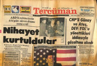 Tercüman Gazetesi 21 Ocak 1981 - ABD Tarihinin En Yaşlı Başkanı Göreve Başladı - Arda Vural İstifa Etti GZ123514 - 1
