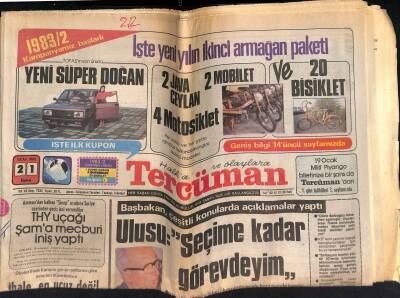 Tercüman Gazetesi 21 Ocak 1983 - Başbakan Ulusu Seçime Kadar Görevde, Örümcek Adam Stan Lee Çizgi Roman, Stankoviç GZ124133 - 1