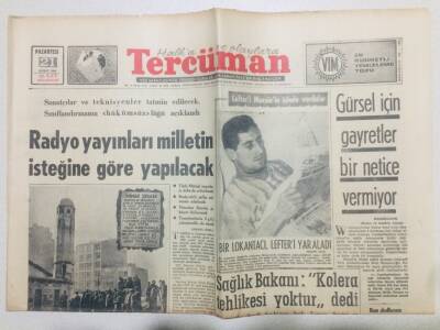 Tercüman Gazetesi 21 Şubat 1966 - Sağlık Bakanı, Kolera Tehlikesi Yoktur Dedi GZ53512 - 1