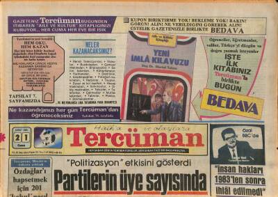Tercüman Gazetesi 21 Şubat 1986 - Galatasaray Yenilmezliğini Malatyada Bırakacak - Kartalın Para Derdi Yok GZ127309 - 1