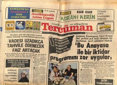 Tercüman Gazetesi 21 Temmuz 1982 - Bu Anayasa İle İktidar Programını Zor Uygular GZ53821 - 1