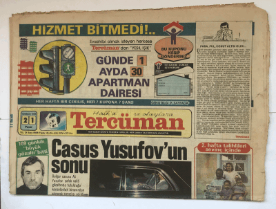 Tercüman Gazetesi 21 Temmuz 1985 - Sunalp Paşa İle Eski Defterleri Karıştırdık GZ5357 - 2